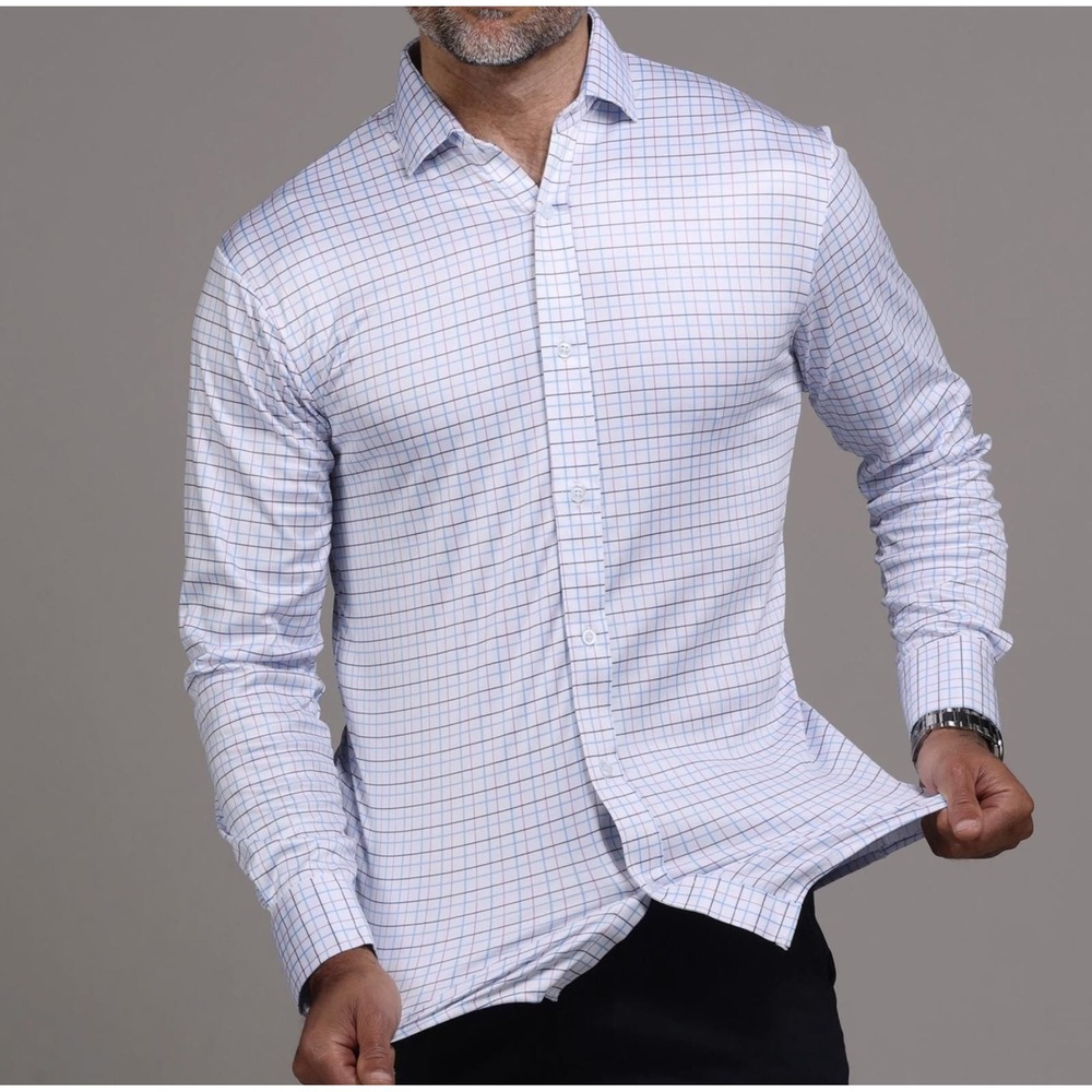 Collars & Co. NWT Quattro Flex Dress Shirt With Semi-Spread Collar - Size Small - Picture 3 of 4